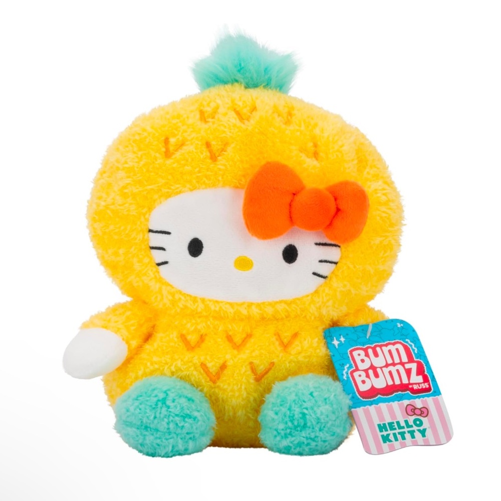 NWT 7.5” Sanrio Hello Kitty as a Pineapple Fruitbumz Bumbumz by Russ